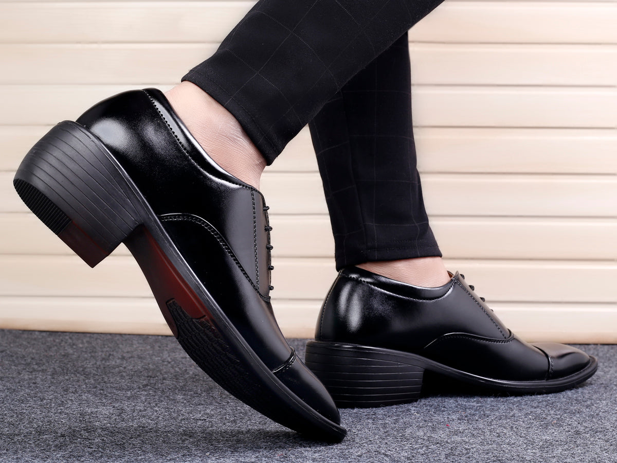 Bxxy Men's Height Increasing Stylish Casual and Formal Wear Lace-Up Shoe