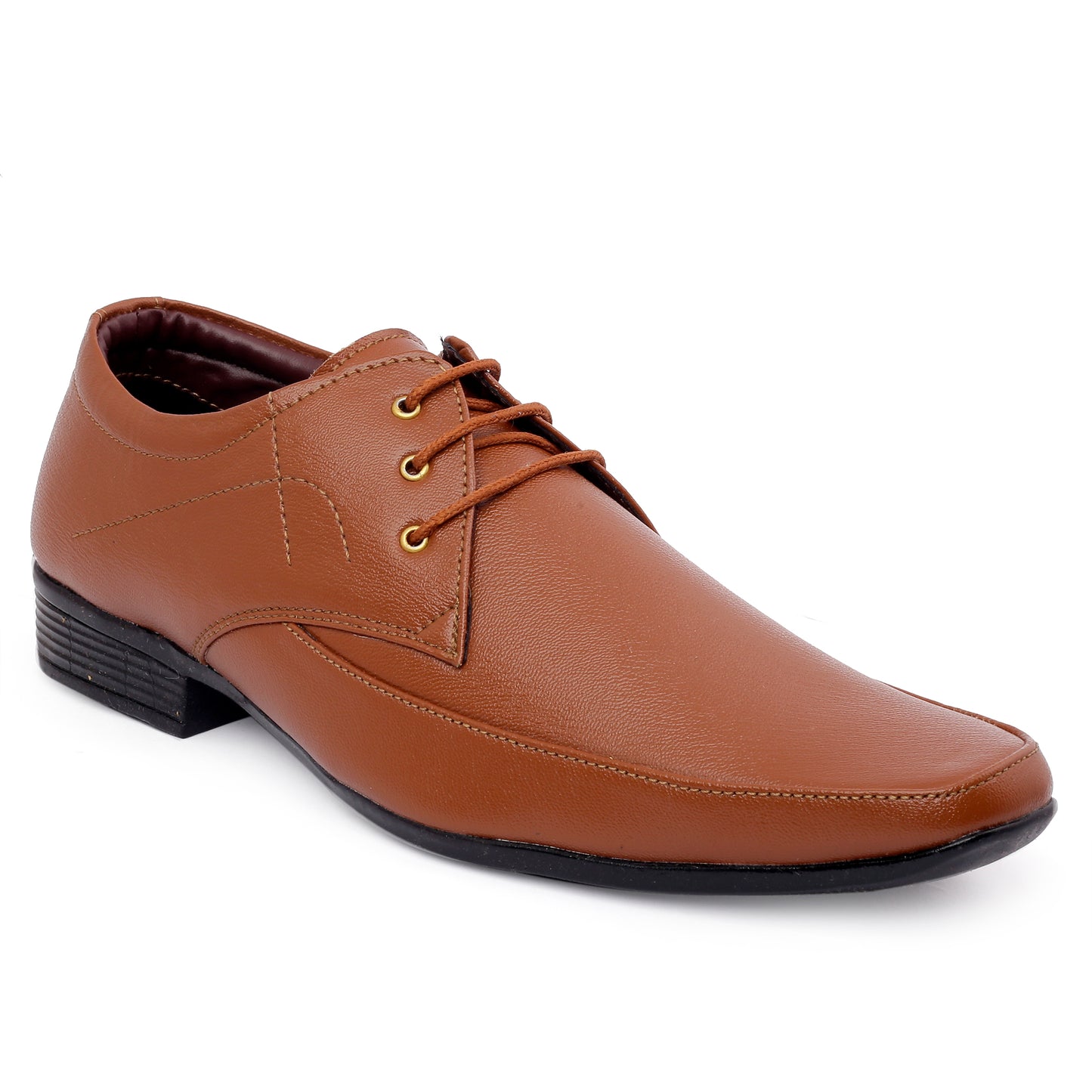 Men/s Derby Faux Upper Office And Formal Wear Lace Up Black Shoes