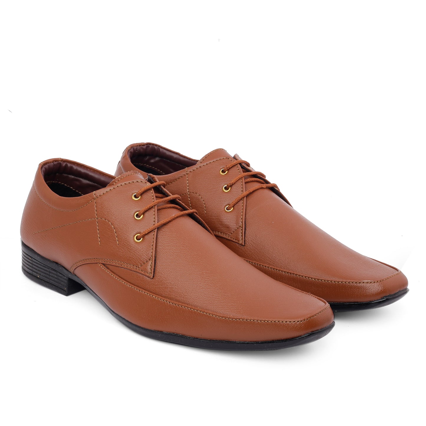 Men/s Derby Faux Upper Office And Formal Wear Lace Up Black Shoes