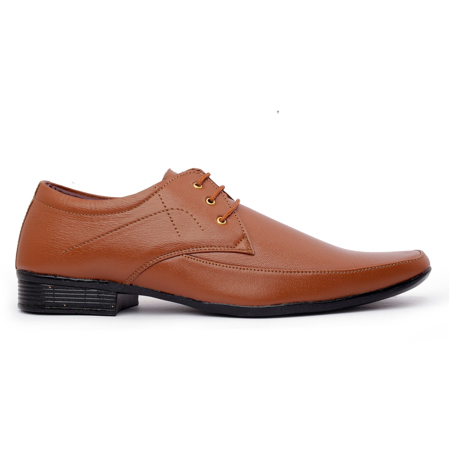 Men/s Derby Faux Upper Office And Formal Wear Lace Up Black Shoes