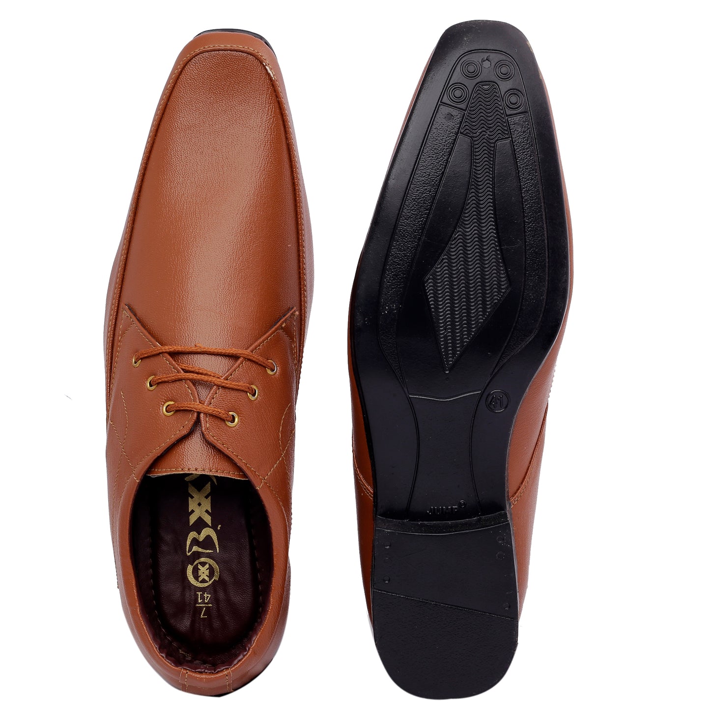 Men/s Derby Faux Upper Office And Formal Wear Lace Up Black Shoes
