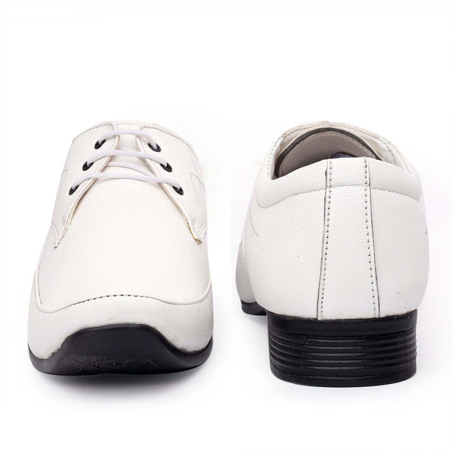 Men/s Derby Faux Upper Office And Formal Wear Lace Up Black Shoes