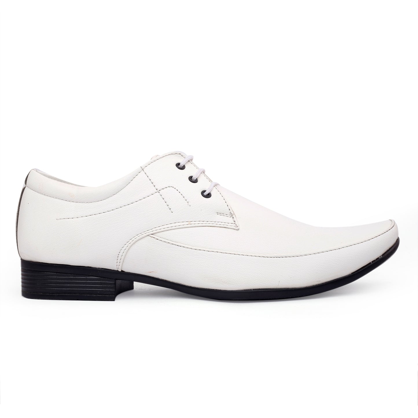 Men/s Derby Faux Upper Office And Formal Wear Lace Up Black Shoes