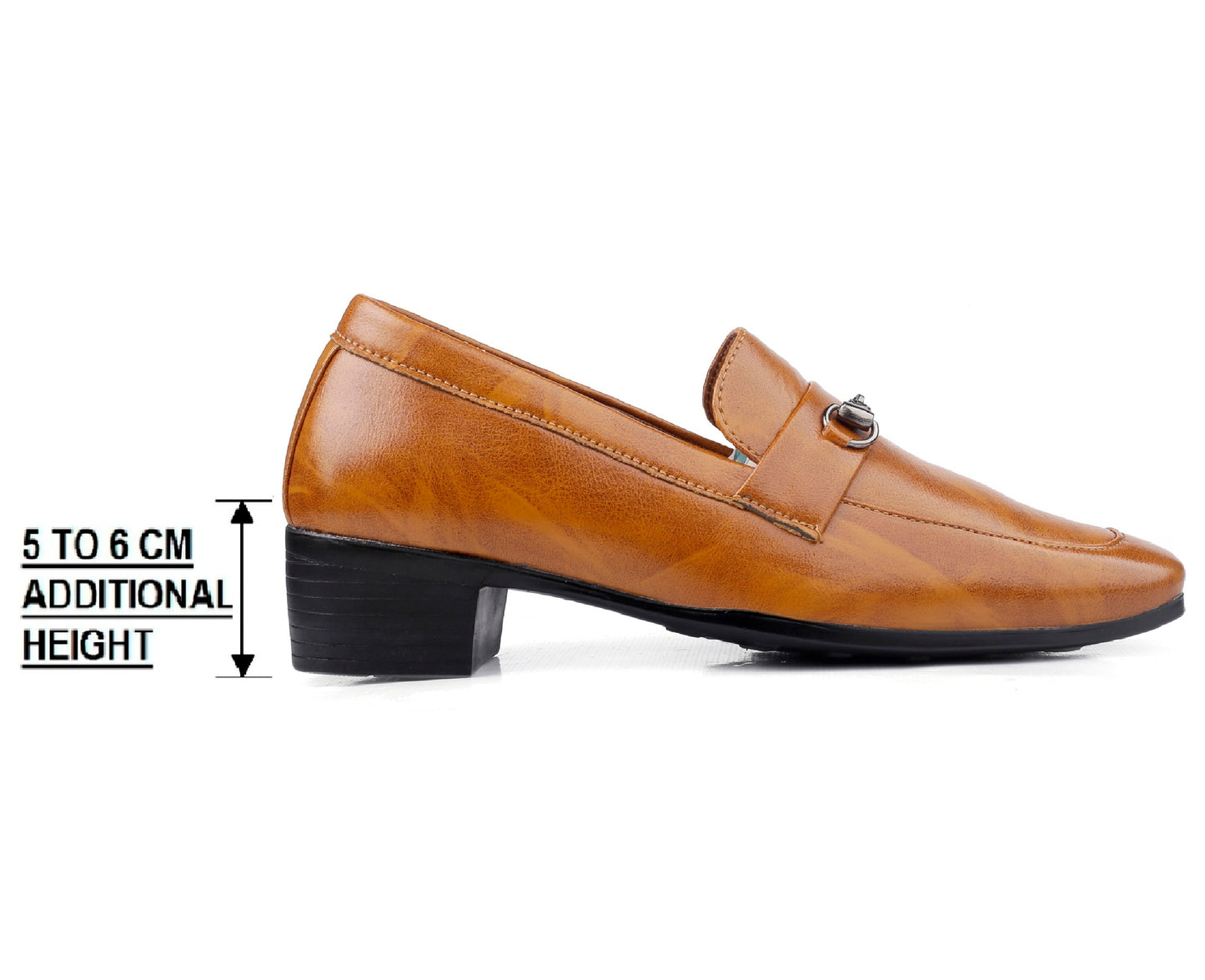 BXXY Men's Height Increasing Casual, Loafer And Moccasins, Buckle Shoes
