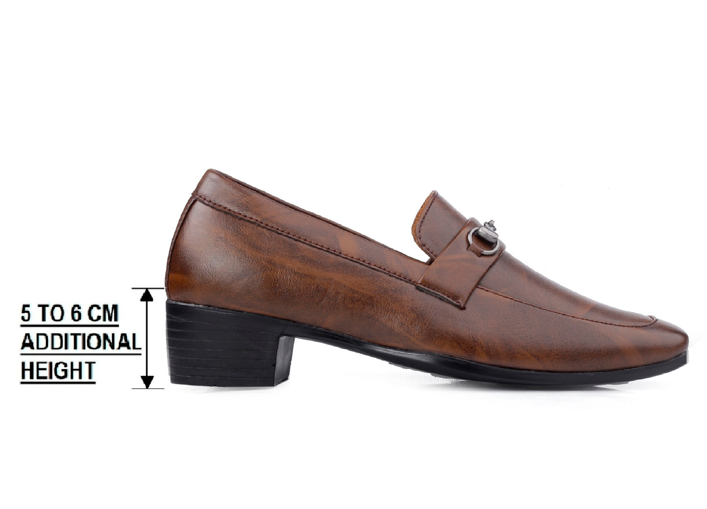 BXXY Men's Height Increasing Casual, Loafer And Moccasins, Buckle Shoes
