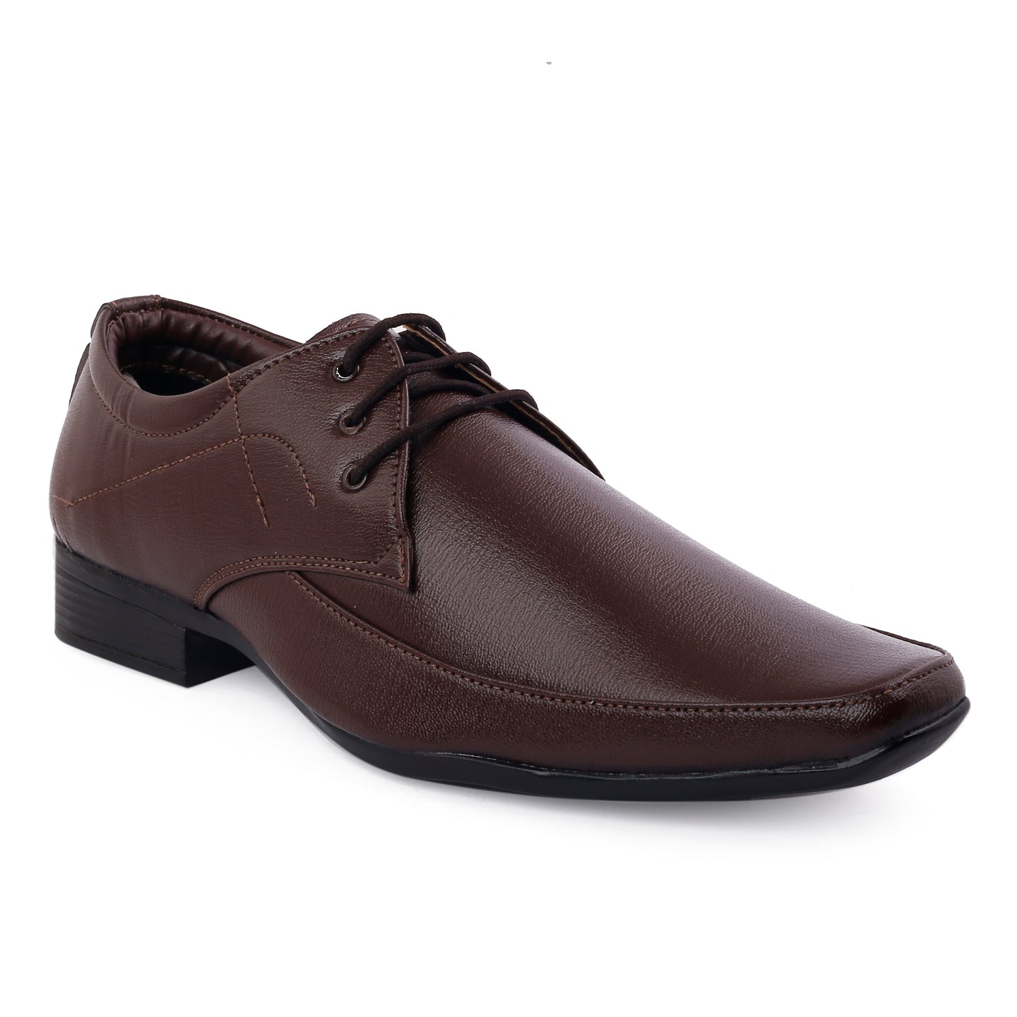 Men/s Derby Faux Upper Office And Formal Wear Lace Up Black Shoes