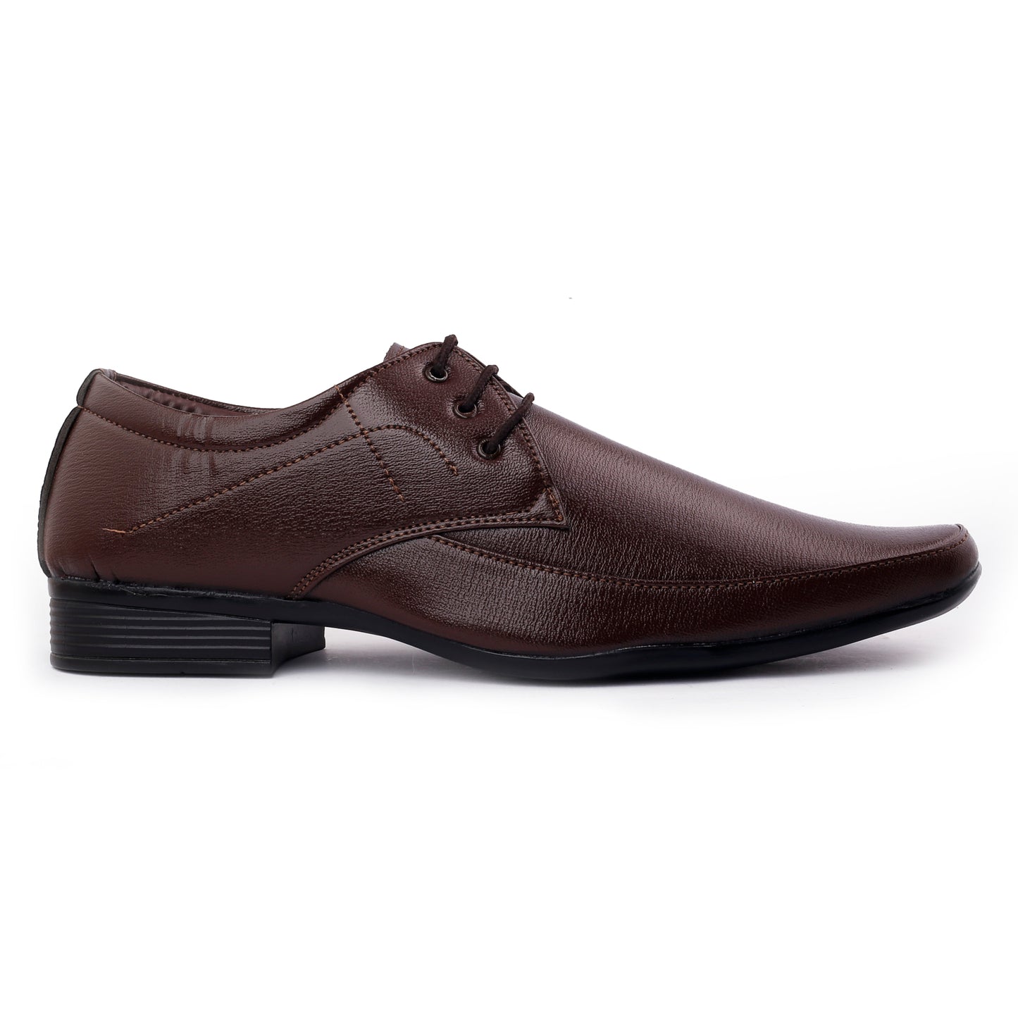 Men/s Derby Faux Upper Office And Formal Wear Lace Up Black Shoes
