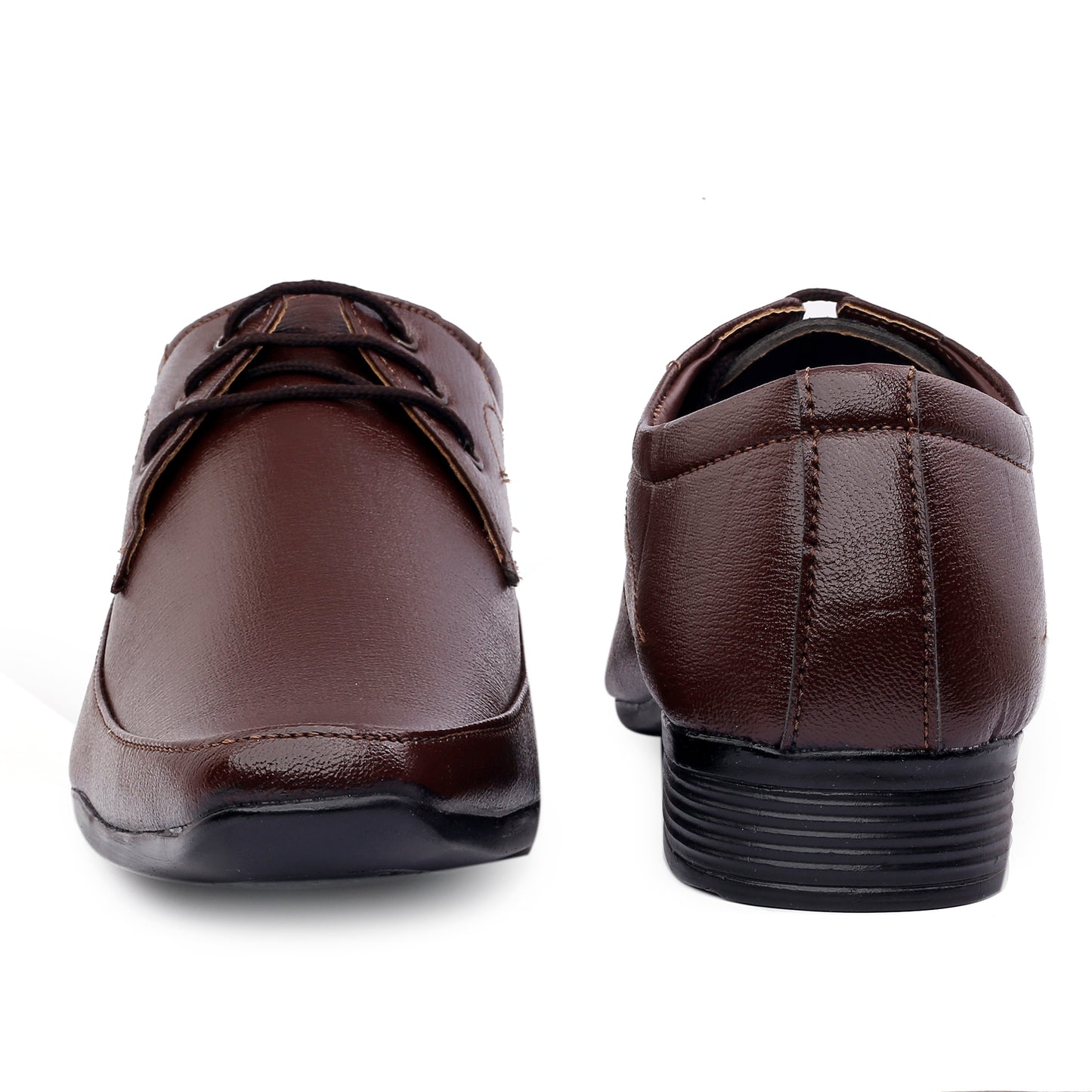 Men/s Derby Faux Upper Office And Formal Wear Lace Up Black Shoes