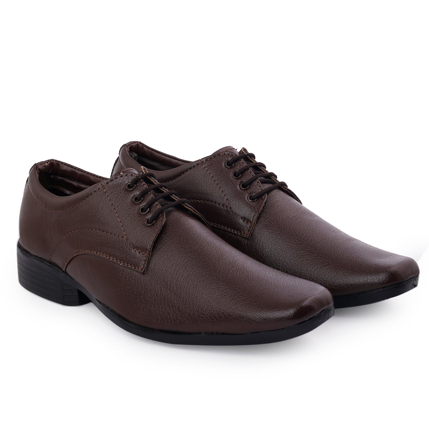 Men/s Formal Derby Faux Upper Office Wear Lace Up Black Shoes