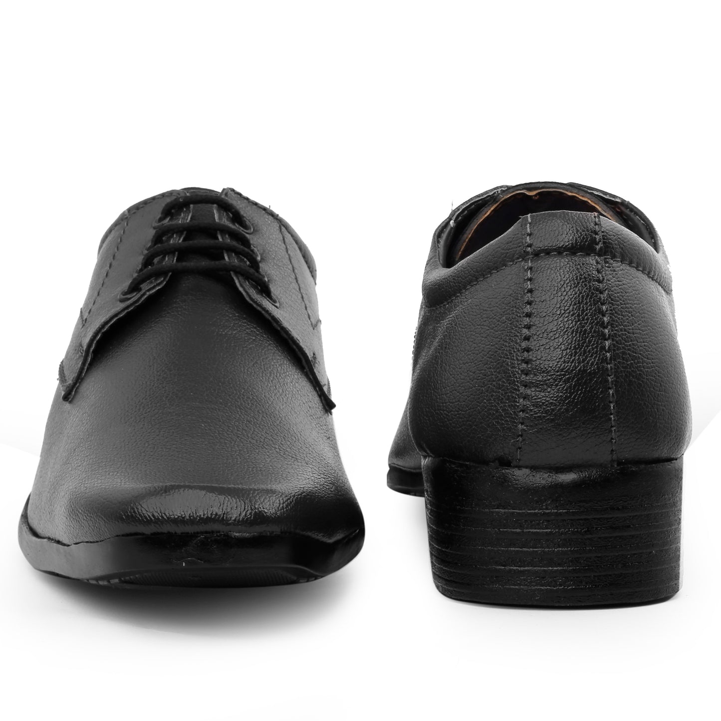 Men/s Formal Derby Faux Upper Office Wear Lace Up Black Shoes