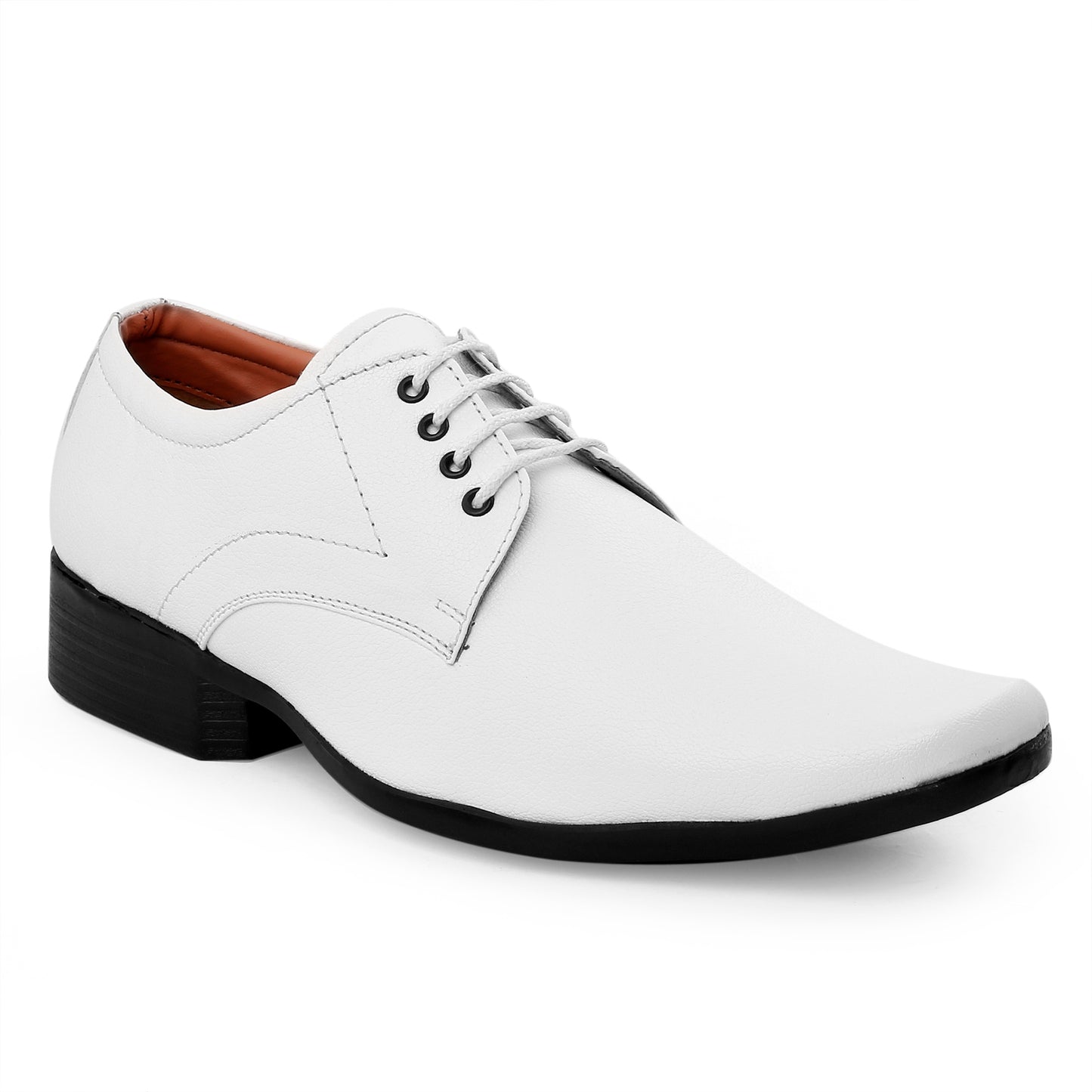 Men/s Formal Derby Faux Upper Office Wear Lace Up Black Shoes
