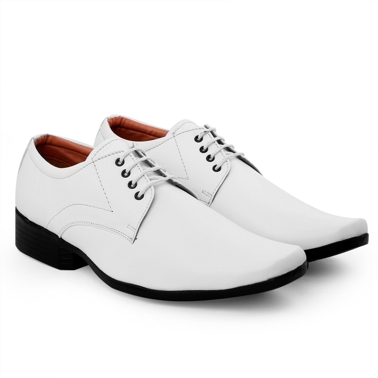 Men/s Formal Derby Faux Upper Office Wear Lace Up Black Shoes