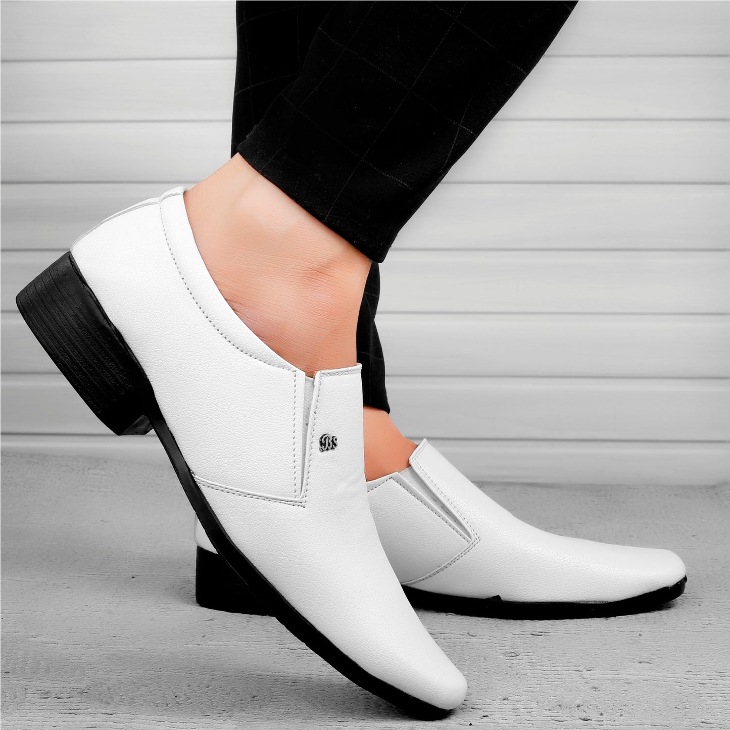 Men/s Office Wear Faux Upper Formal Slip-On Shoes