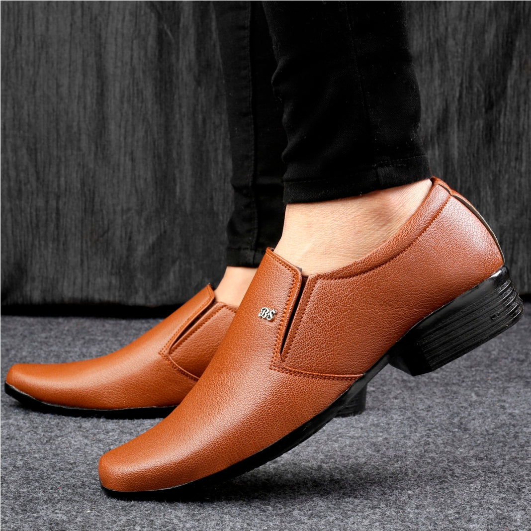 Men/s Office Wear Faux Upper Formal Slip-On Shoes