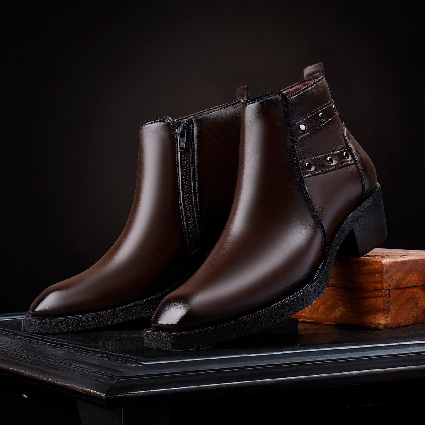 Men’s Boots with Hidden 2-Inch Heel Lift – Walk Taller Instantly