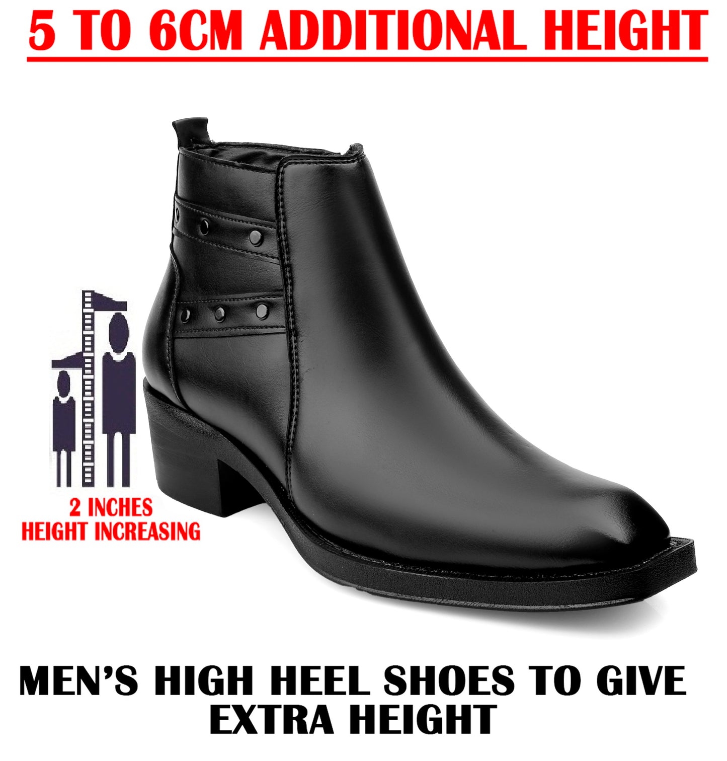 Men’s Boots with Hidden 2-Inch Heel Lift – Walk Taller Instantly