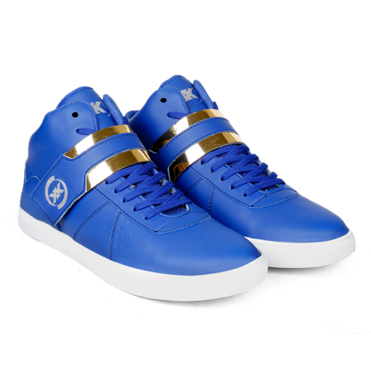 Men/s Faux Leather Casual Sneakers With Lace And Strap Boots