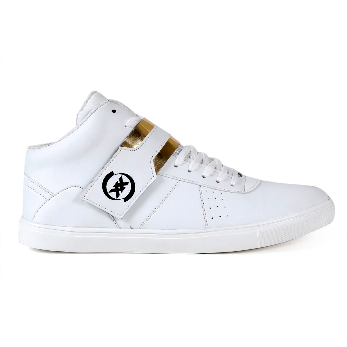 Men/s Faux Leather Casual Sneakers With Lace And Strap Boots