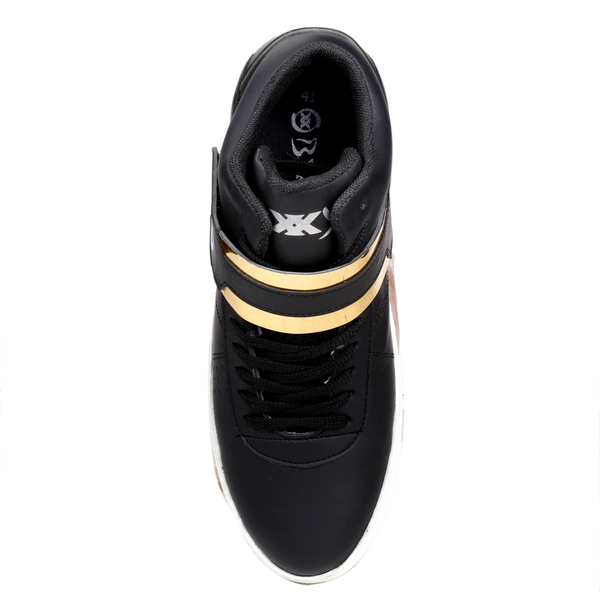 Men/s Faux Leather Casual Sneakers With Lace And Strap Boots