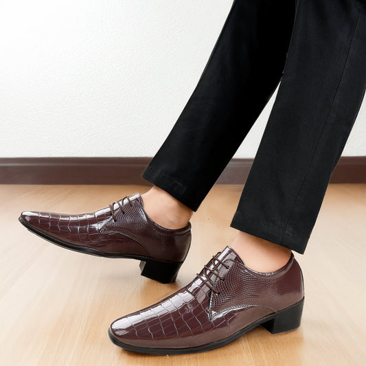 BXXY Height Increasing Party Wear Lace-up Shoes For Men