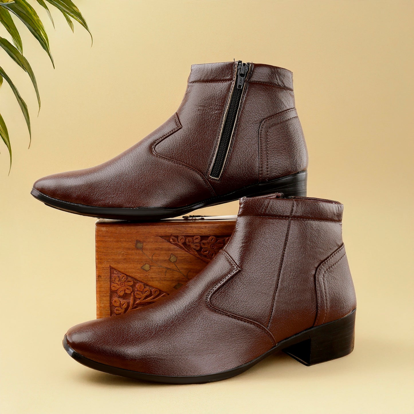 Bxxy Height Increasing Formal Ankle Zipper Boots