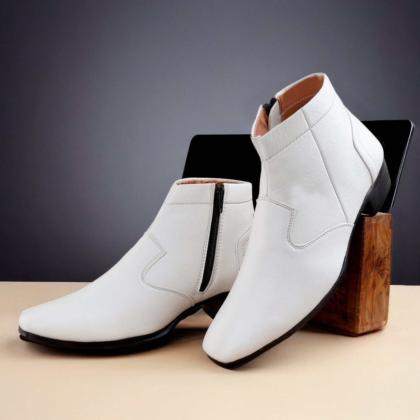 Bxxy Height Increasing Formal Ankle Zipper Boots