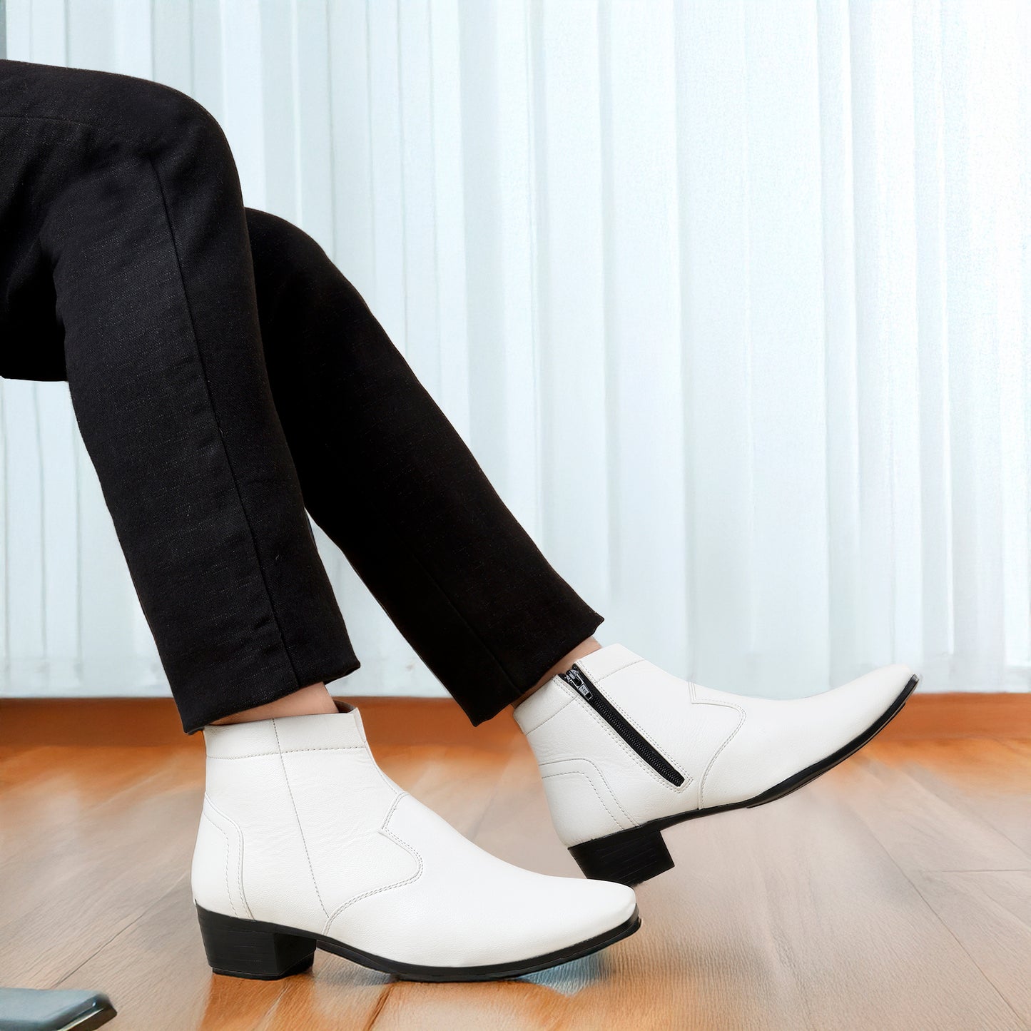 Bxxy Height Increasing Formal Ankle Zipper Boots