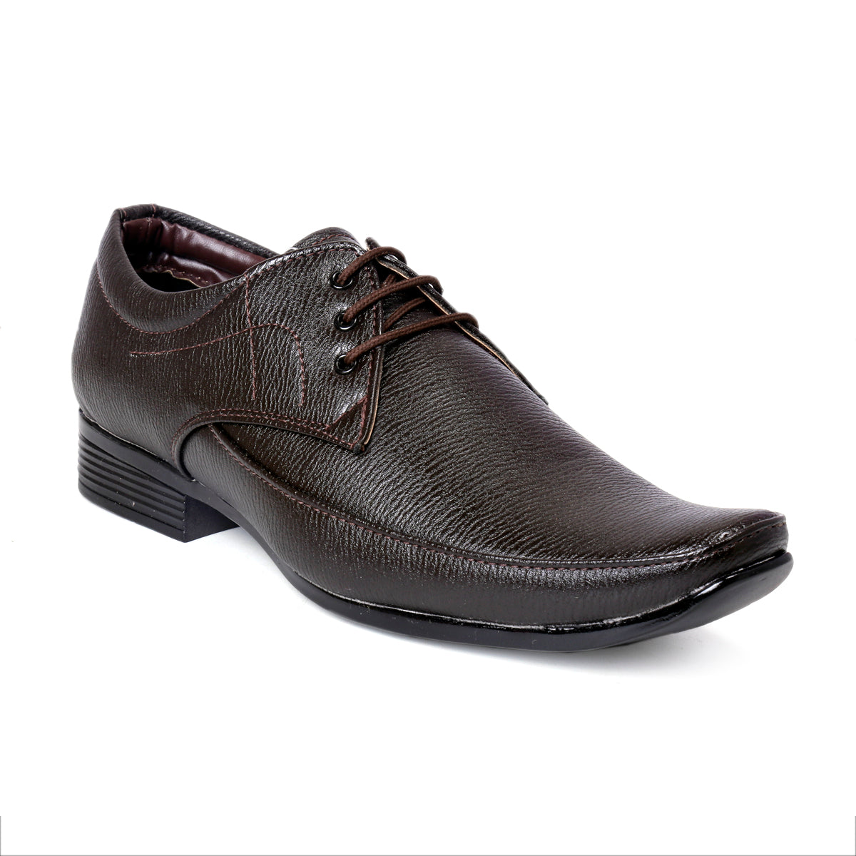 Men/s Derby Faux Upper Office And Formal Wear Lace Up Black Shoes