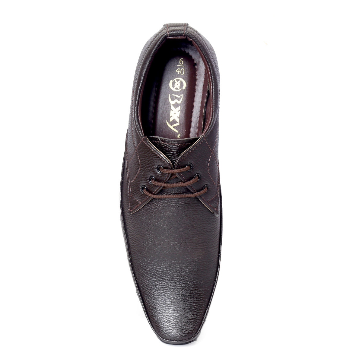 Men/s Derby Faux Upper Office And Formal Wear Lace Up Black Shoes
