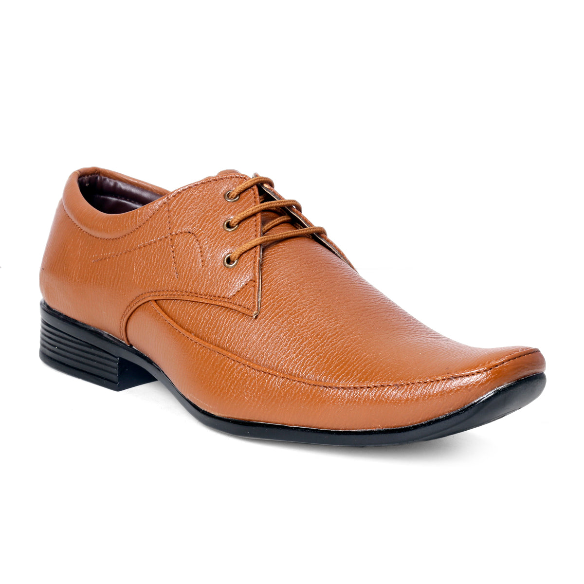 Men/s Derby Faux Upper Office And Formal Wear Lace Up Black Shoes