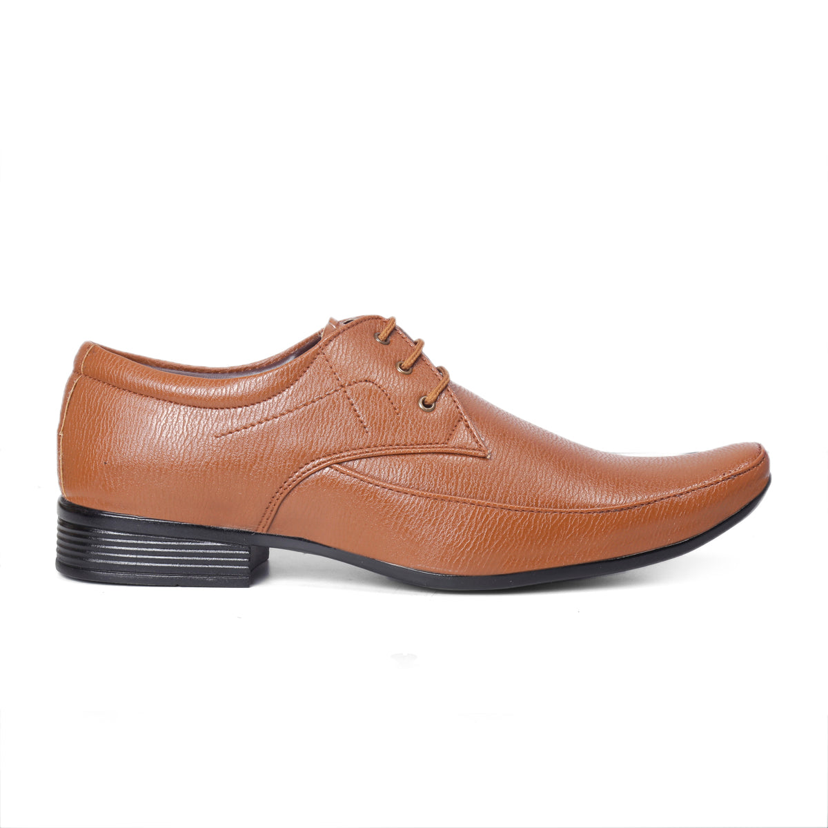 Men/s Derby Faux Upper Office And Formal Wear Lace Up Black Shoes