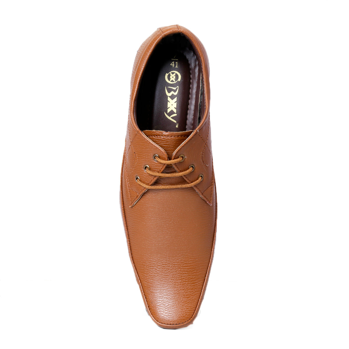 Men/s Derby Faux Upper Office And Formal Wear Lace Up Black Shoes