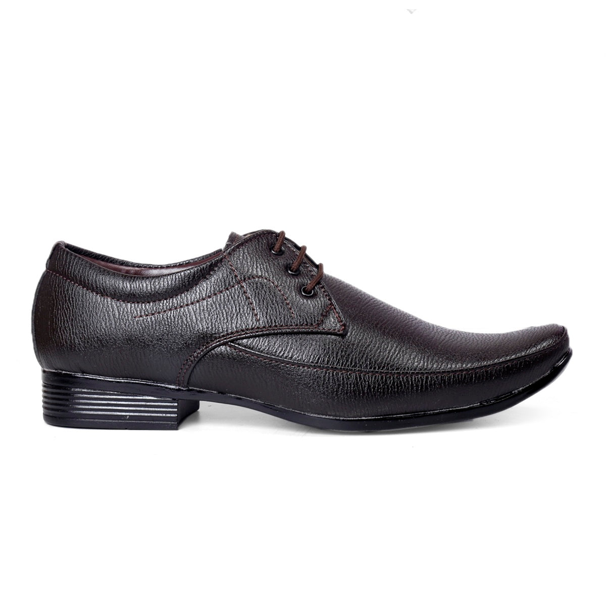 Men/s Derby Faux Upper Office And Formal Wear Lace Up Black Shoes