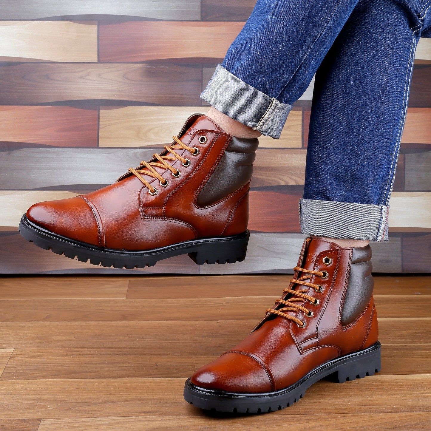Bxxy's Lace-up Ankle Stylish Boots for Men