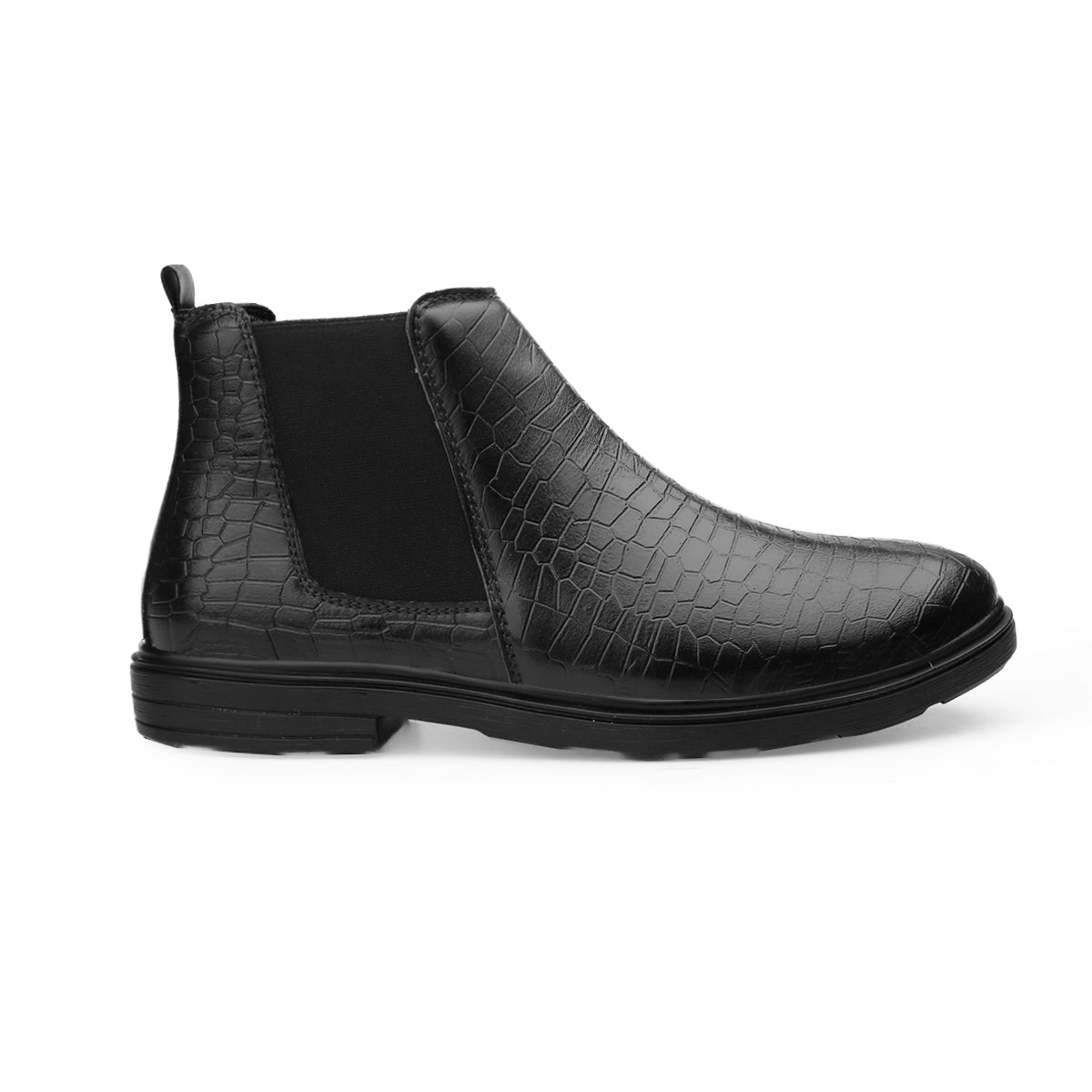 Modern Croc Pattern Chelsea Boots – Premium Men’s Footwear