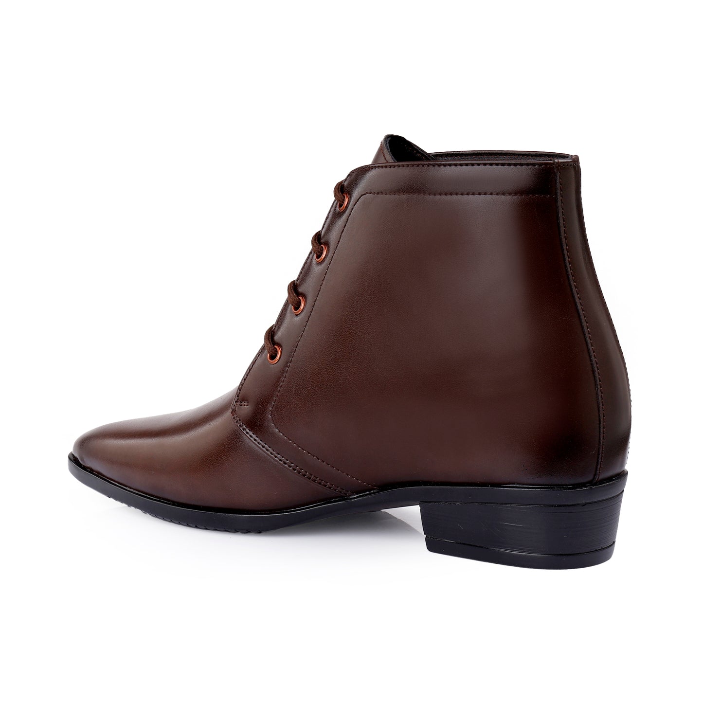 BXXY Stylish Formal Lace-Up Elevator Boots – 3.5 Inch Height Gain