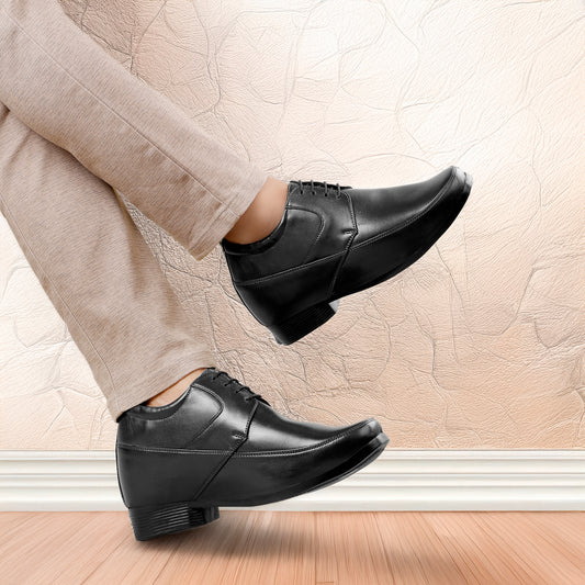 BXXY's 3 inch Hidden Height Increasing Lace-Up Formal Shoes for Men