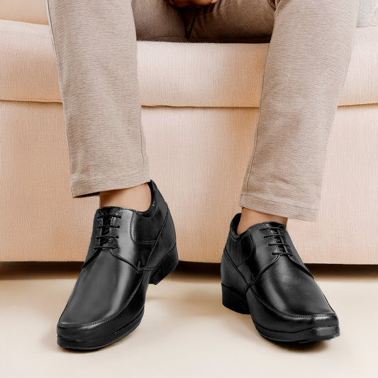 BXXY's 3 inch Hidden Height Increasing Lace-Up Formal Shoes for Men