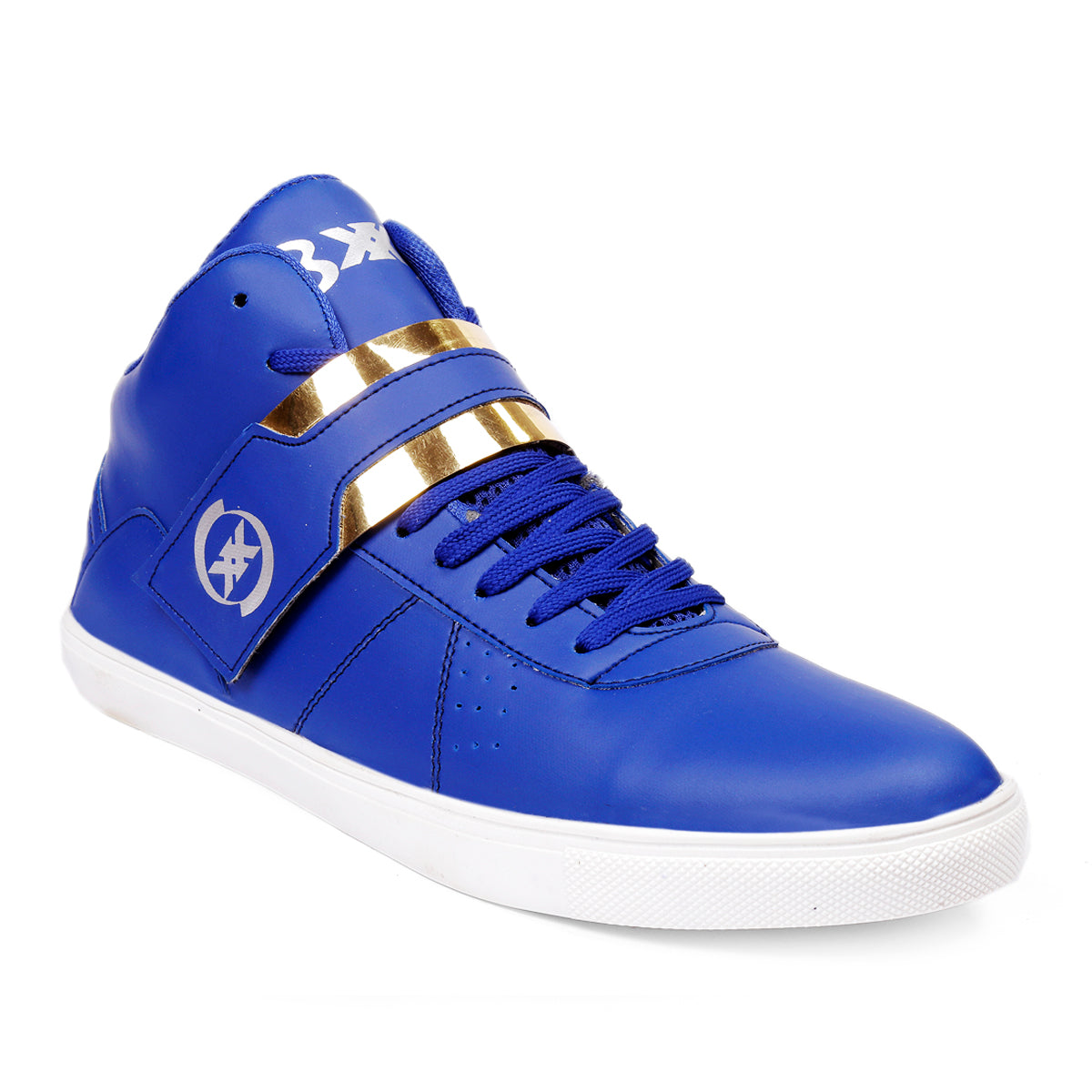Men/s Faux Leather Casual Sneakers With Lace And Strap Boots