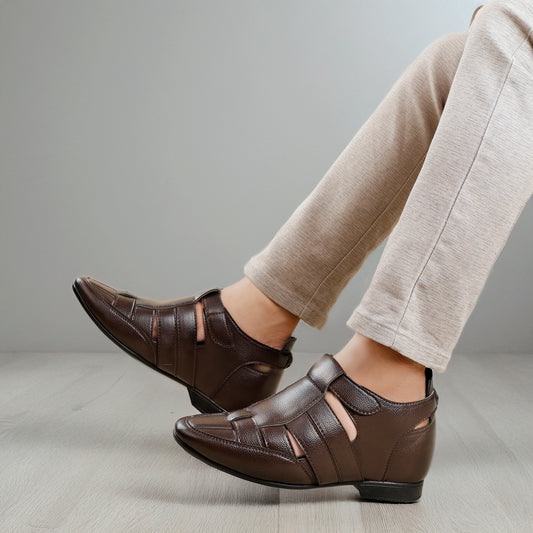 BXXY 3 Inch (7.6 cm) Hidden Height Increasing Casual Roman Sandals for Men