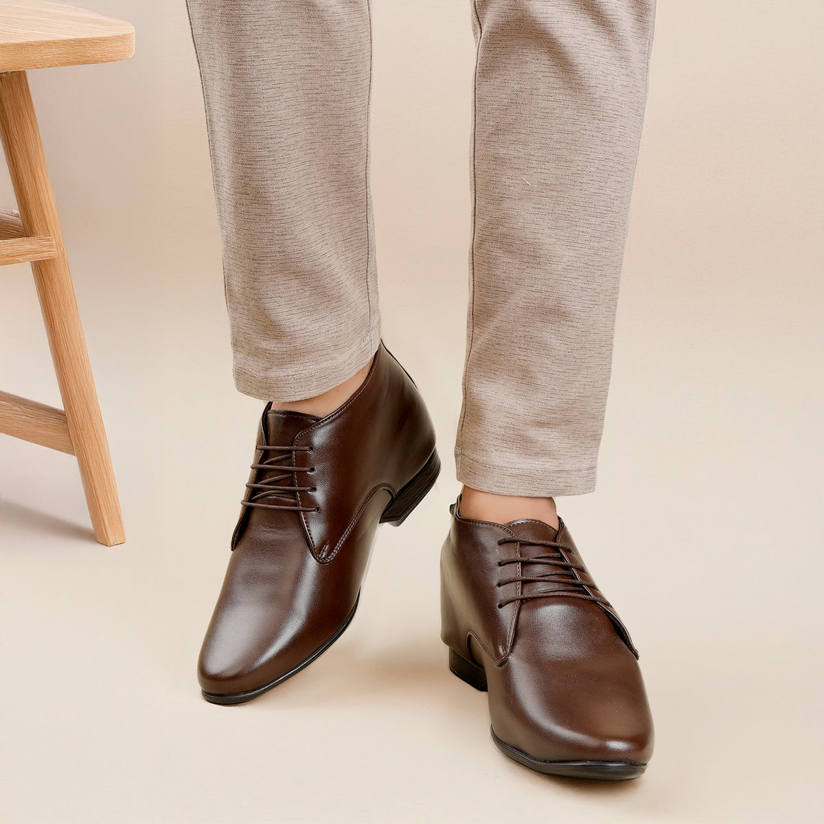 BXXY 9 cm Hidden Height Increasing Lace Up Derby Shoes