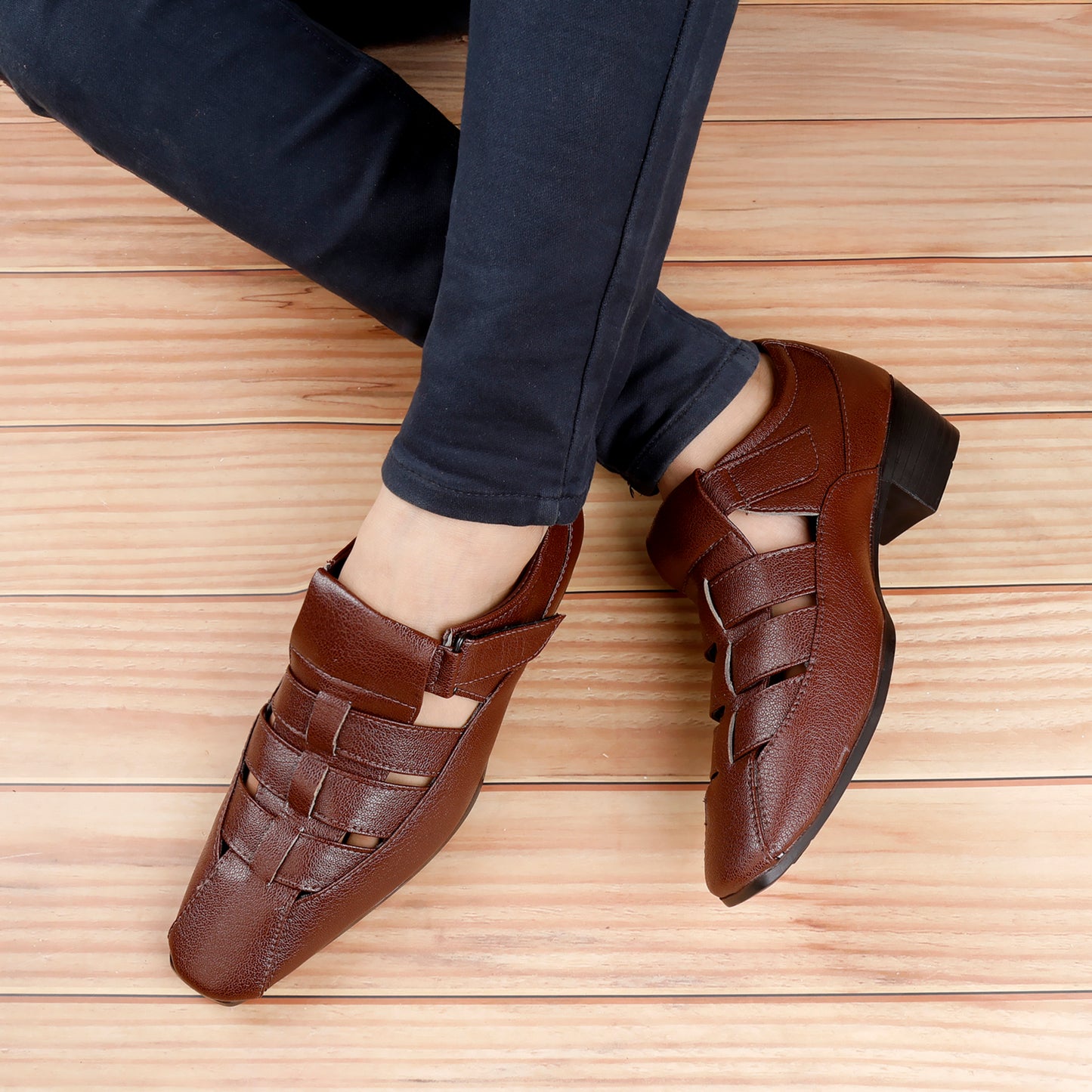 Bxxy Men's Height Increasing Formal Roman Sandals