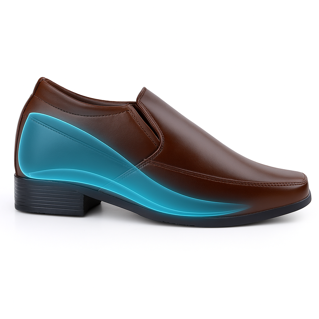 BXXY Men’s 3 Inches (7.62CM) Hidden Height Increasing Formal Slip-on Shoes