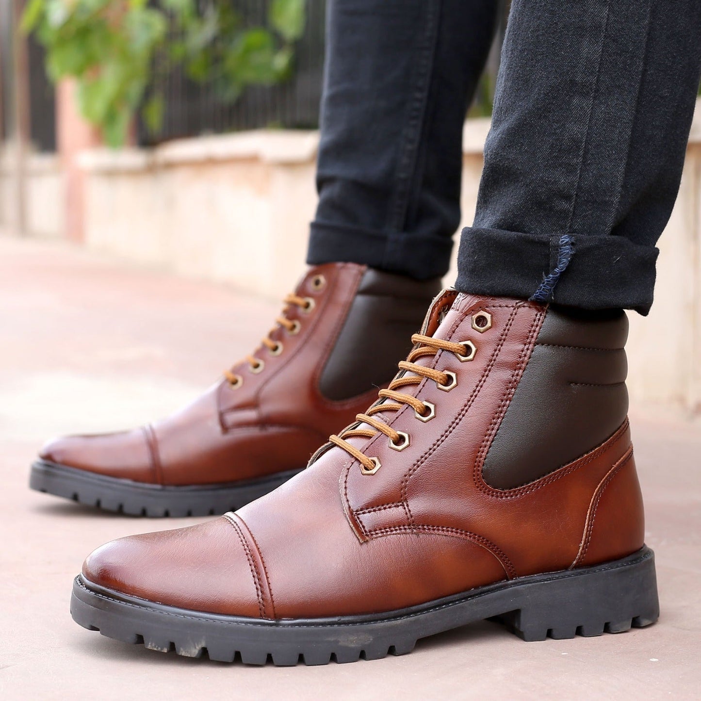 Bxxy's Lace-up Ankle Stylish Boots for Men