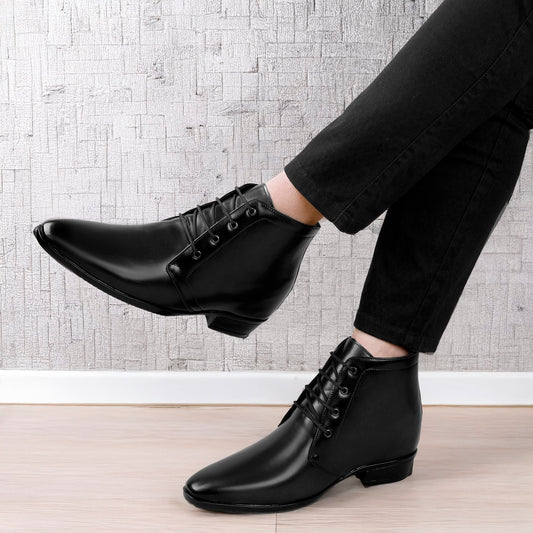 BXXY Men’s Elevator Formal Boots – Gain 3.5 Inches Height.