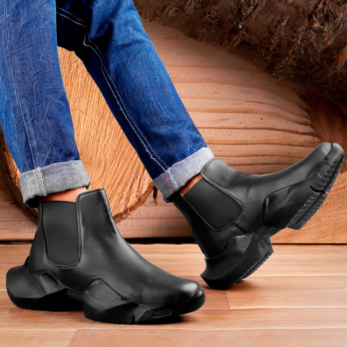 BXXY Faux Leather Material Latest Casual Chelsea Boot For Men