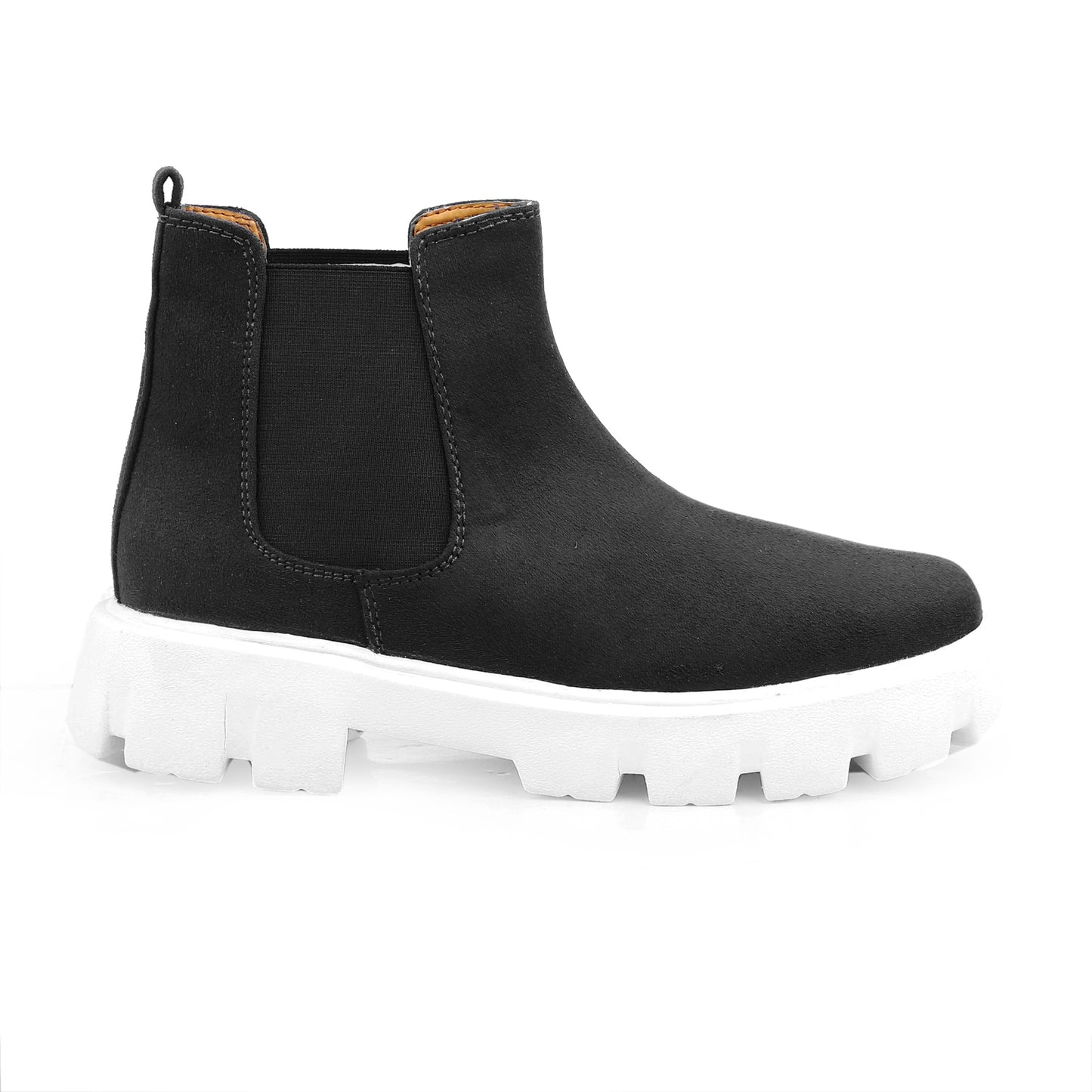 Bxxy Men's Suede Material Casual Chelsea Slip-On Boots