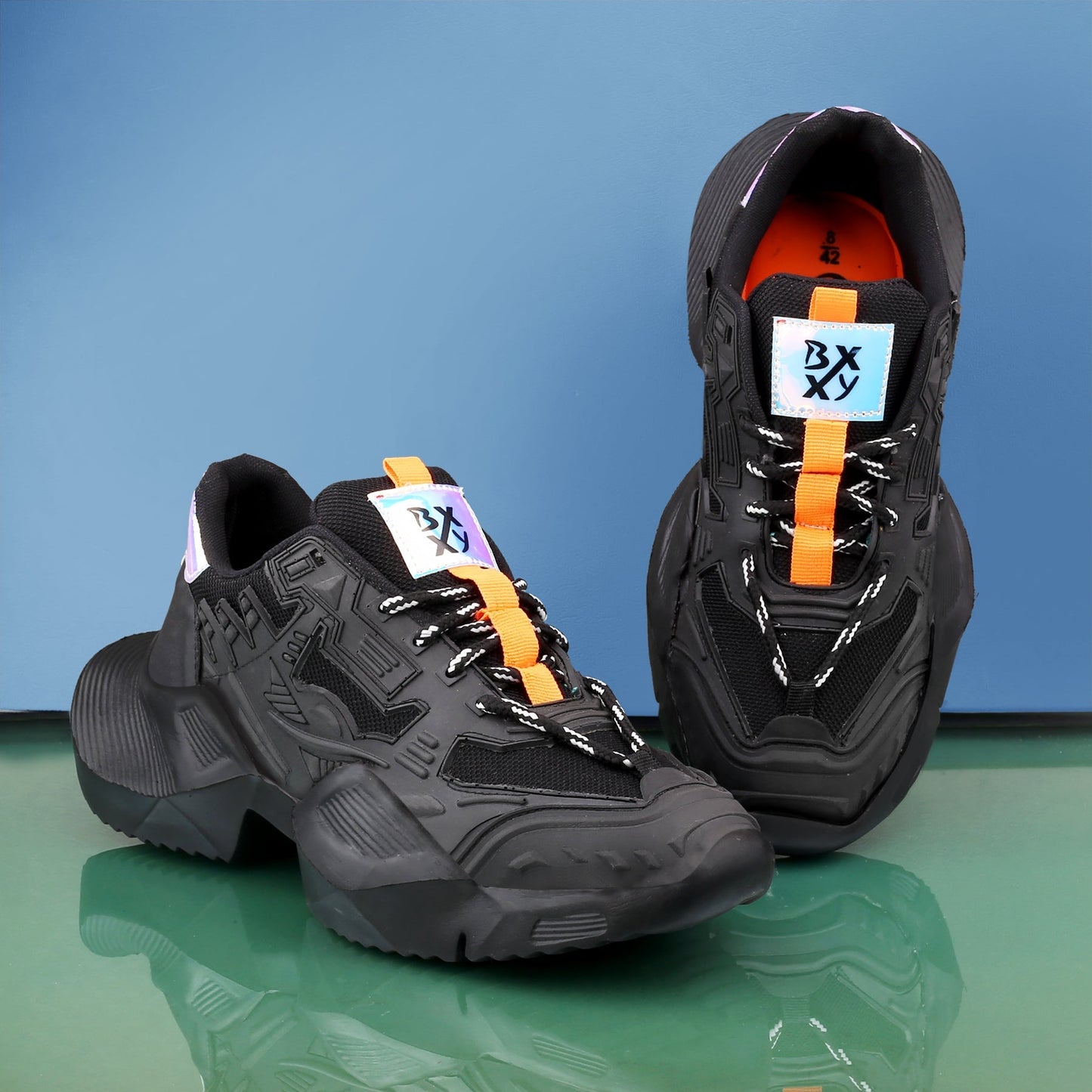BXXY Mesh Material Casual Sports, Running Lace-Up Eva Shoes for Men