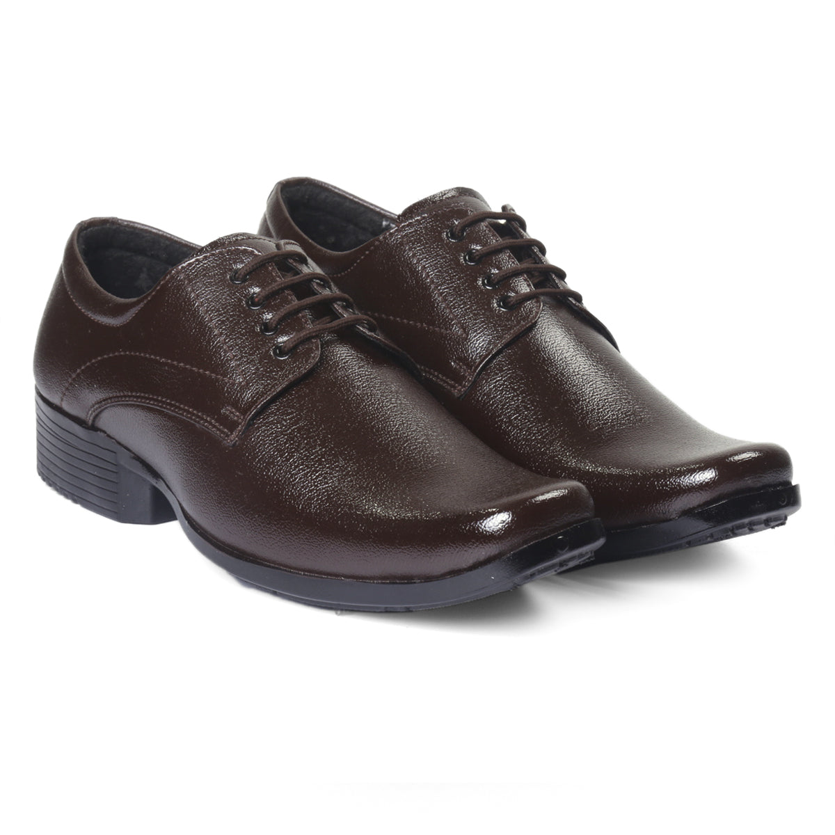 Men/s Formal Derby Faux Upper Office Wear Lace Up Black Shoes
