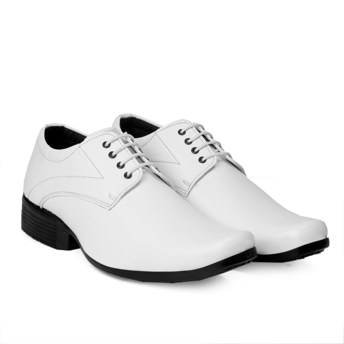 Men/s Formal Derby Faux Upper Office Wear Lace Up Black Shoes
